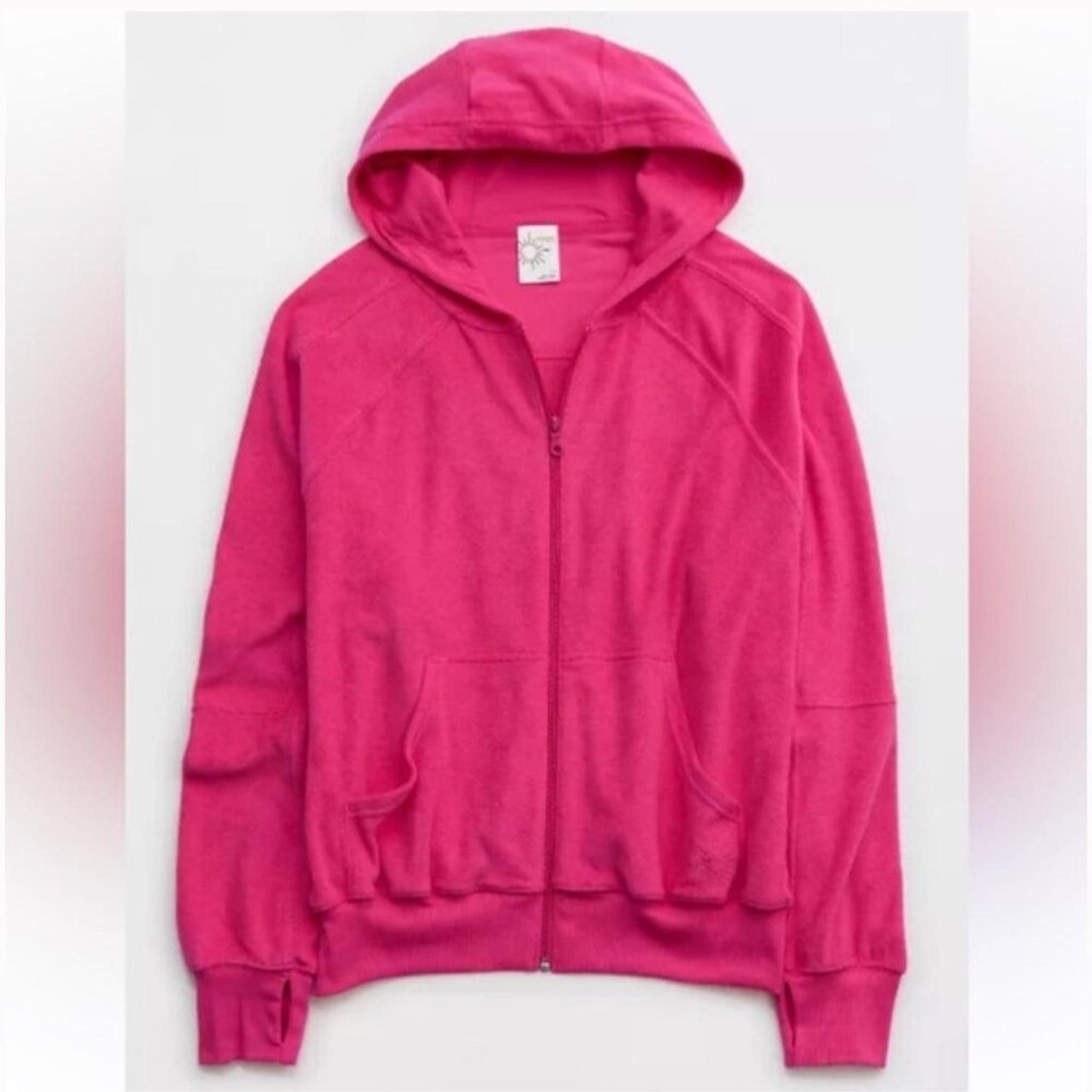 American Eagle Terry Cloth Zip-up size S